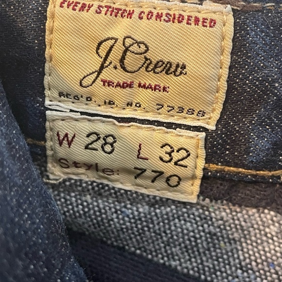 J Crew Men’s Japanese fabric Jeans, Style 770, Size 28x32, VGUC - Picture 6 of 7